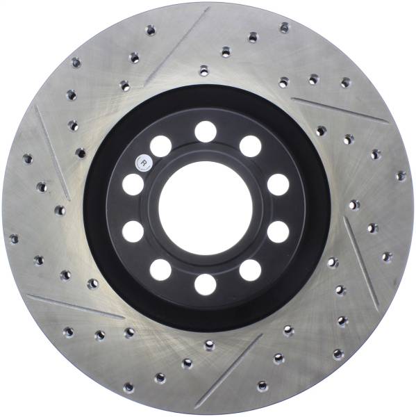 StopTech - StopTech Sport Drilled/Slotted Brake Rotor; Front Right