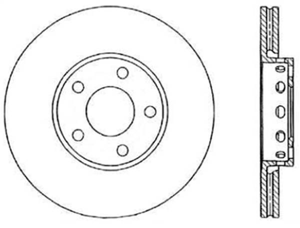 StopTech - StopTech Sport Drilled/Slotted Brake Rotor; Rear Left