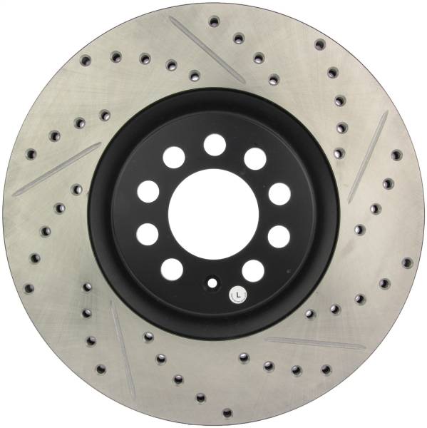 StopTech - StopTech Sport Drilled/Slotted Brake Rotor; Front Left