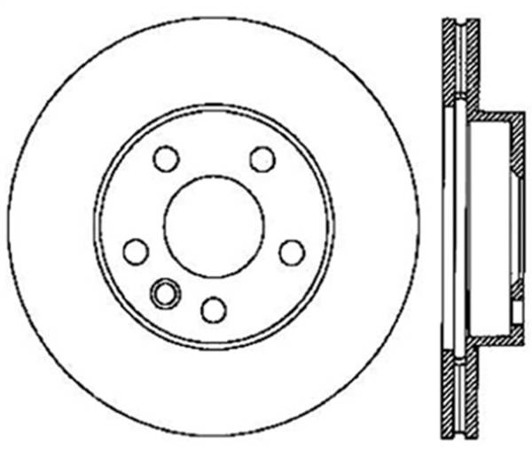 StopTech - StopTech Sport Cryo Drilled/Slotted Brake Rotor; Front Left