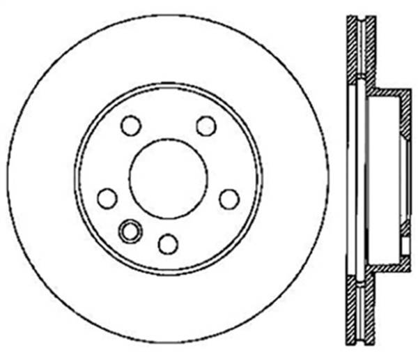 StopTech - StopTech Sport Drilled/Slotted Brake Rotor; Front Right