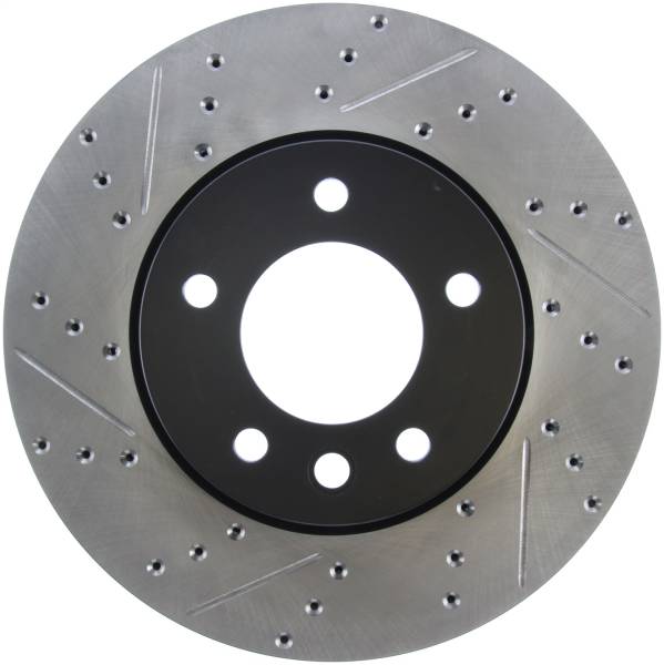 StopTech - StopTech Sport Drilled/Slotted Brake Rotor; Front Right