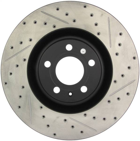 StopTech - StopTech Sport Drilled/Slotted Brake Rotor; Front Left