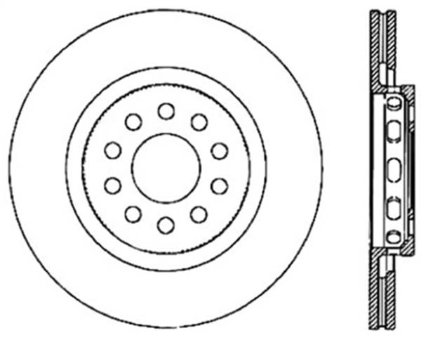 StopTech - StopTech Sport Drilled/Slotted Brake Rotor; Rear Left