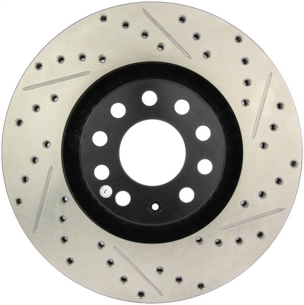 StopTech - StopTech Sport Drilled/Slotted Brake Rotor; Front Left