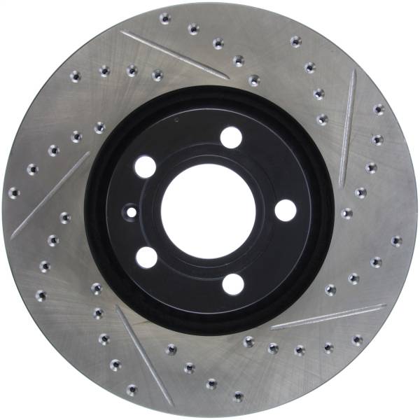 StopTech - StopTech Sport Drilled/Slotted Brake Rotor; Front Left