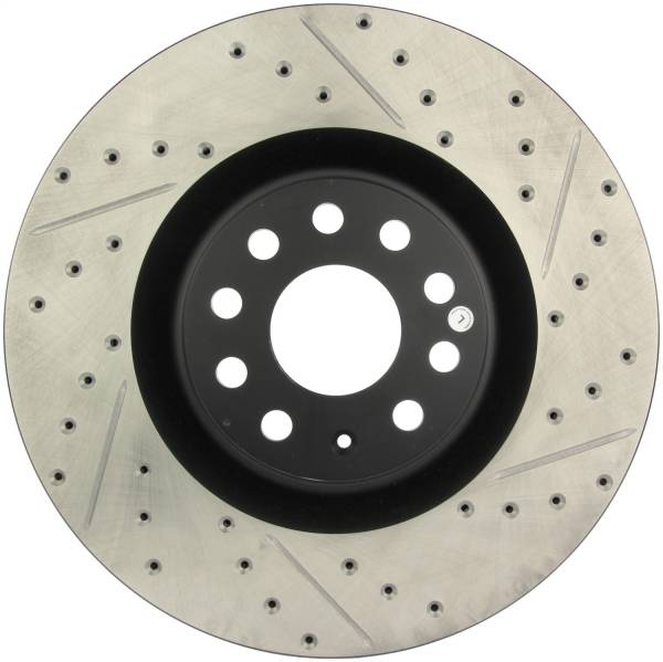 StopTech - StopTech Sport Drilled/Slotted Brake Rotor; Front Left