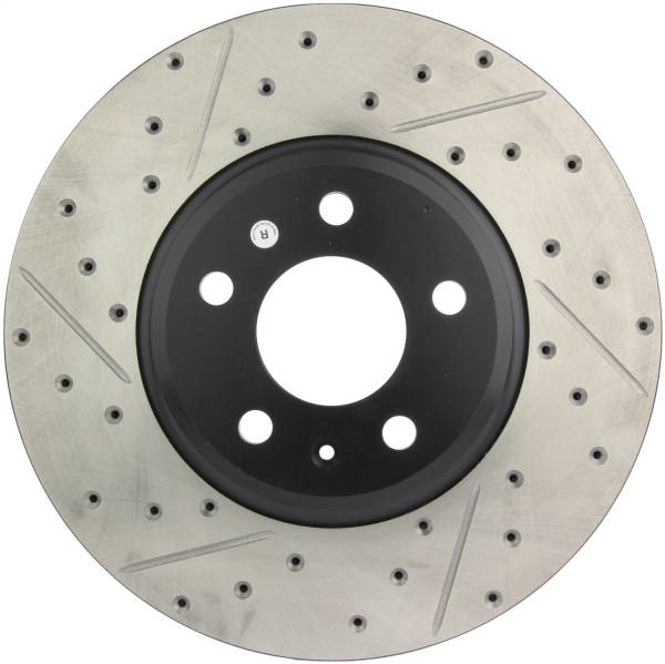 StopTech - StopTech Sport Drilled/Slotted Brake Rotor; Front Right