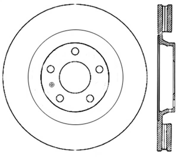 Stoptech - StopTech Sport Cryo Drilled/Slotted Brake Rotor; Rear Left