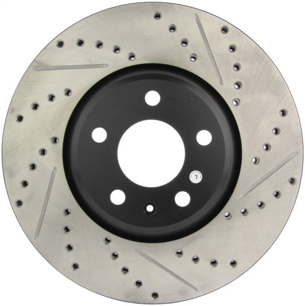 StopTech - StopTech Sport Drilled/Slotted Brake Rotor; Front Left