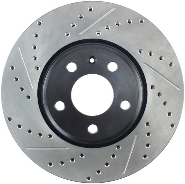 StopTech - StopTech Sport Drilled/Slotted Brake Rotor; Front Right