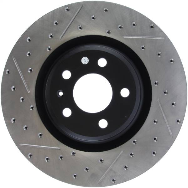 StopTech - StopTech Sport Drilled/Slotted Brake Rotor; Front Right