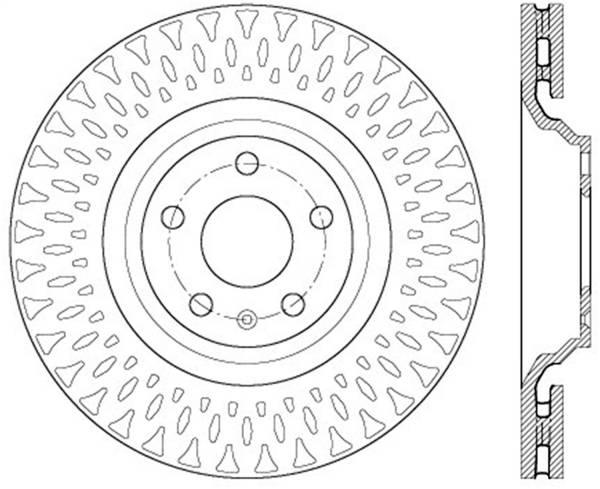 StopTech - StopTech Sport Drilled/Slotted Brake Rotor; Front Left