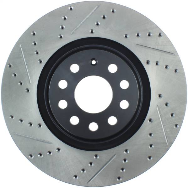 StopTech - StopTech Sport Drilled/Slotted Brake Rotor; Front Right