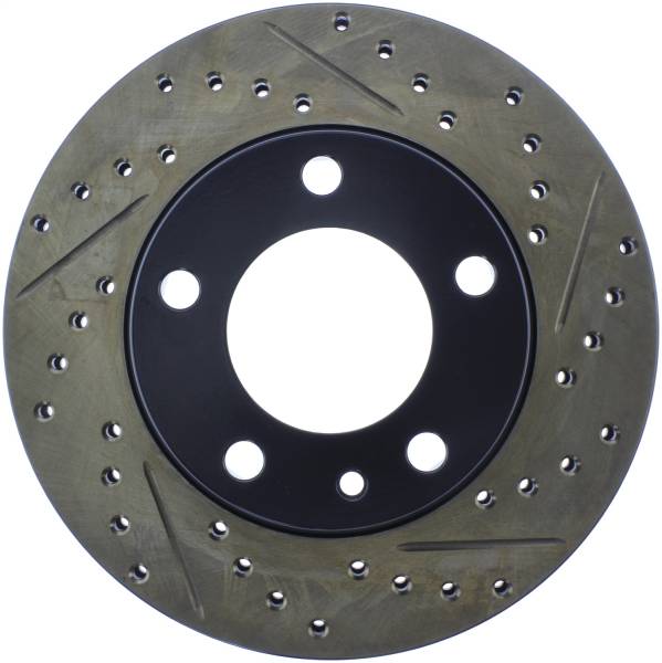 StopTech - StopTech Sport Drilled/Slotted Brake Rotor; Front Left