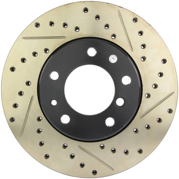 StopTech - StopTech Sport Drilled/Slotted Brake Rotor; Front Left