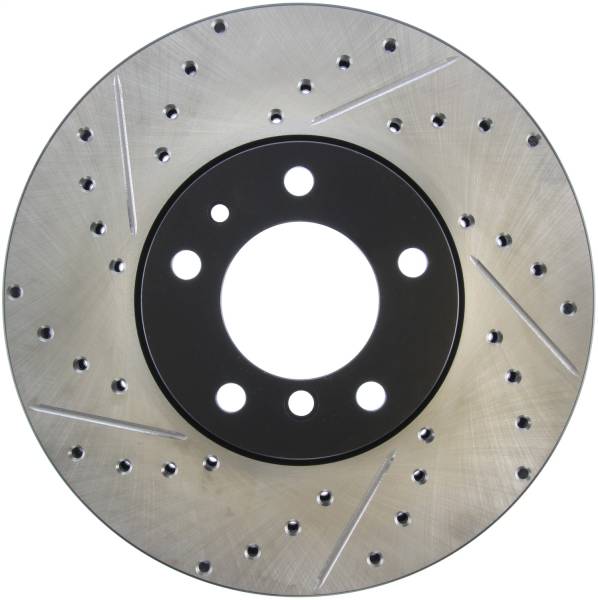 StopTech - StopTech Sport Drilled/Slotted Brake Rotor; Front Right