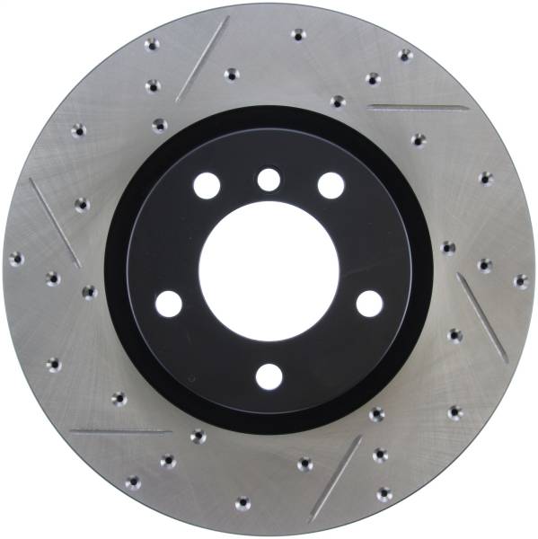 StopTech - StopTech Sport Drilled/Slotted Brake Rotor; Front Right