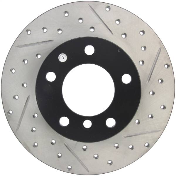 StopTech - StopTech Sport Drilled/Slotted Brake Rotor; Front Left