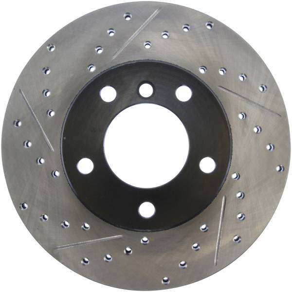 StopTech - StopTech Sport Drilled/Slotted Brake Rotor; Front Left