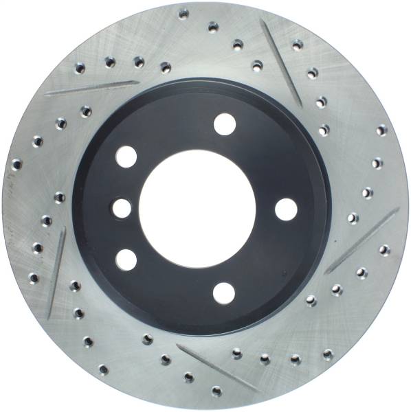 StopTech - StopTech Sport Drilled/Slotted Brake Rotor; Front Left