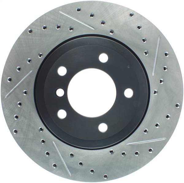 StopTech - StopTech Sport Drilled/Slotted Brake Rotor; Front Left