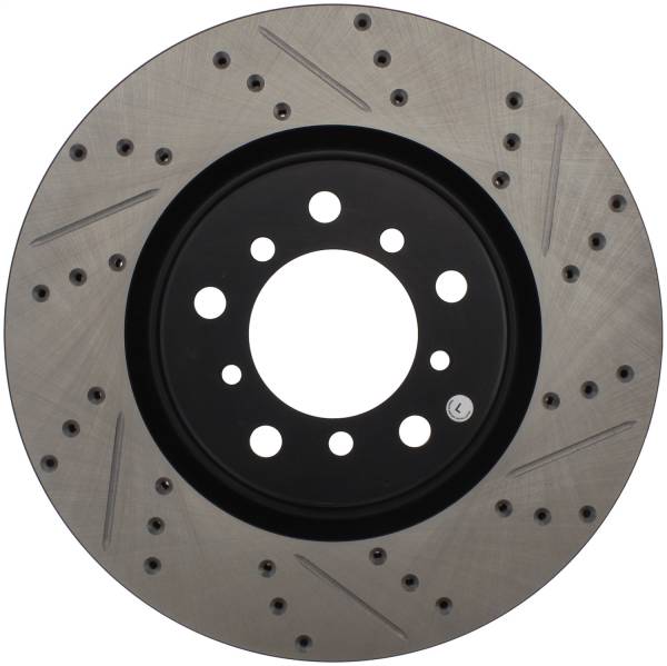 StopTech - StopTech Sport Drilled/Slotted Brake Rotor; Front Left