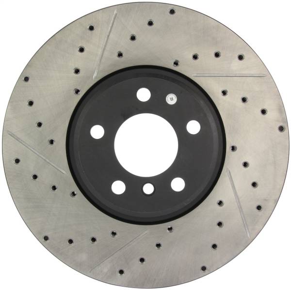 StopTech - StopTech Sport Drilled/Slotted Brake Rotor; Front Right