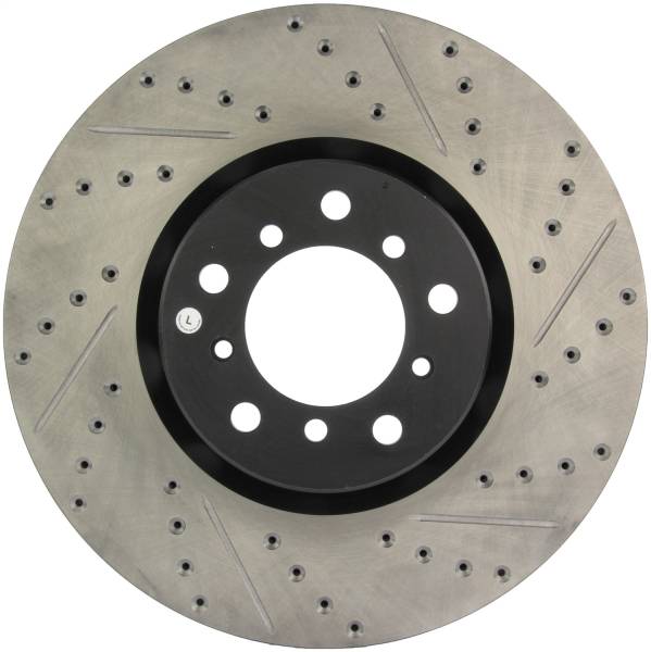 StopTech - StopTech Sport Drilled/Slotted Brake Rotor; Front Left