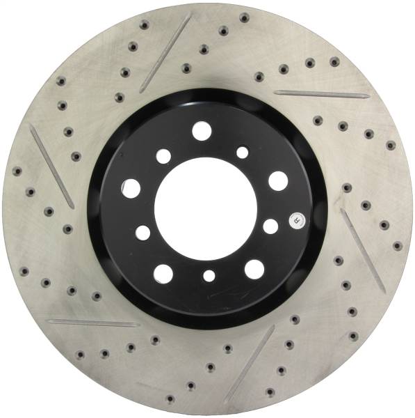 StopTech - StopTech Sport Drilled/Slotted Brake Rotor; Front Right