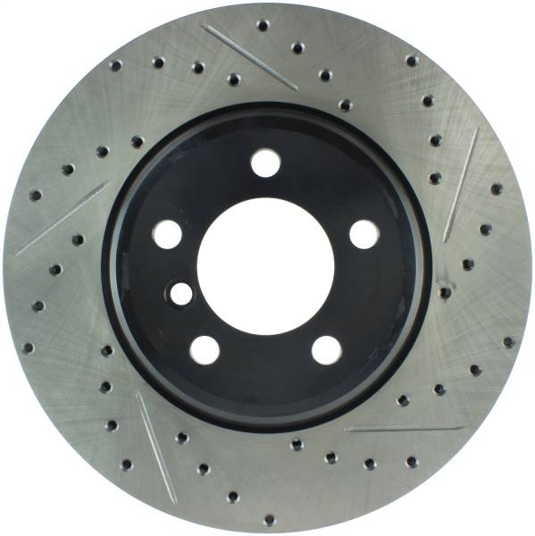 StopTech - StopTech Sport Drilled/Slotted Brake Rotor; Front Left