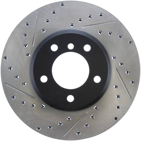 StopTech - StopTech Sport Drilled/Slotted Brake Rotor; Front Right