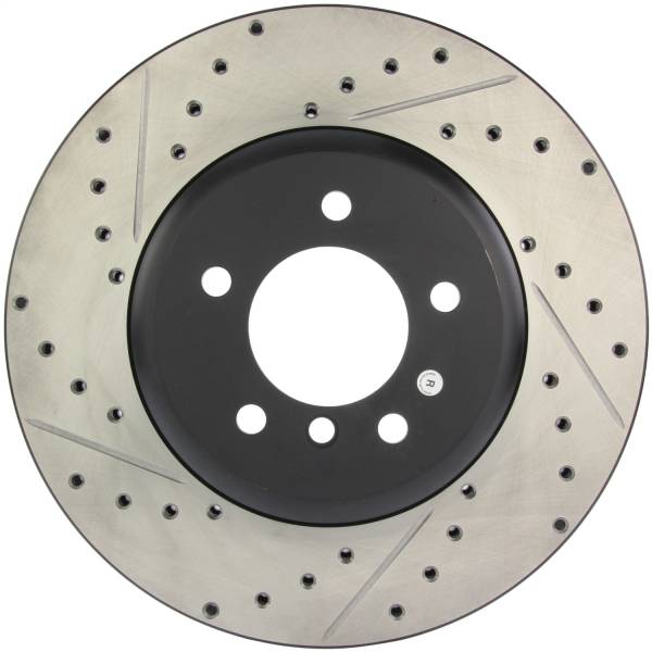 StopTech - StopTech Sport Drilled/Slotted Brake Rotor; Front Right