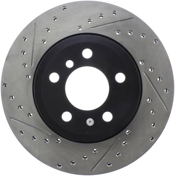 StopTech - StopTech Sport Drilled/Slotted Brake Rotor; Front Right