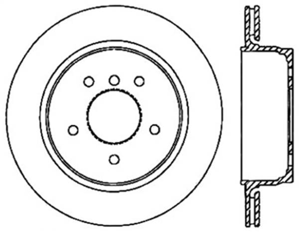 StopTech - StopTech Sport Drilled/Slotted Brake Rotor; Rear Left