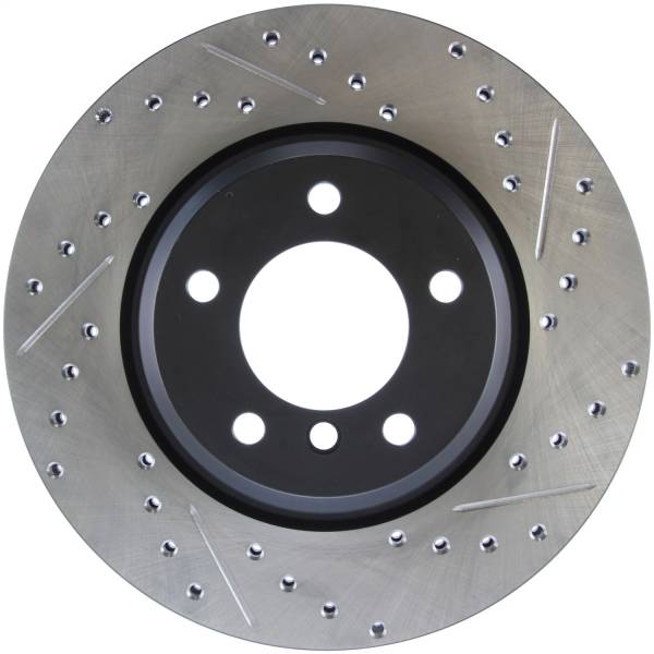 StopTech - StopTech Sport Drilled/Slotted Brake Rotor; Front Left