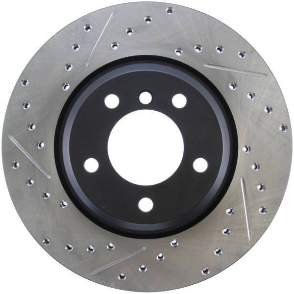 StopTech - StopTech Sport Drilled/Slotted Brake Rotor; Front Right