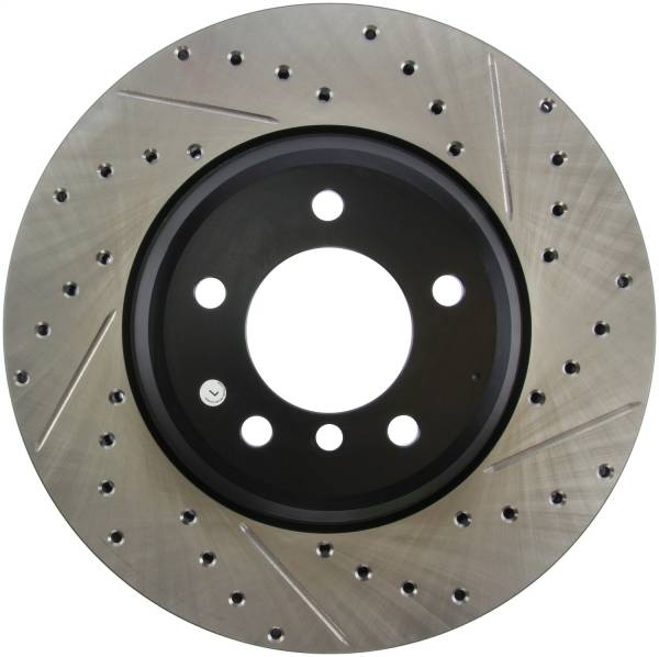 StopTech - StopTech Sport Drilled/Slotted Brake Rotor; Front Left