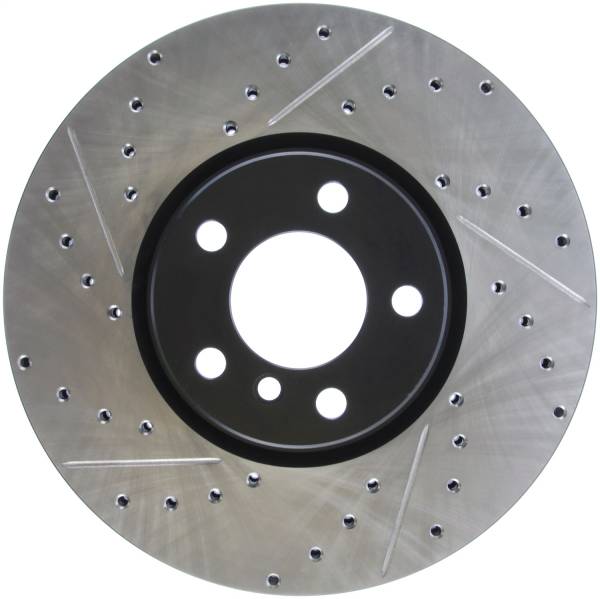 StopTech - StopTech Sport Drilled/Slotted Brake Rotor; Front Right