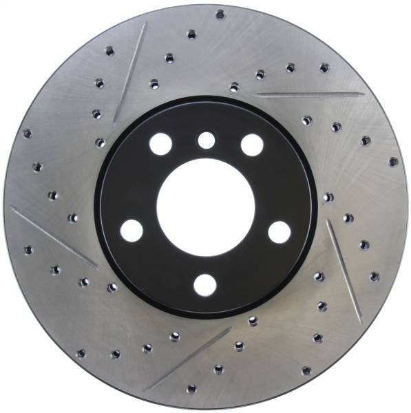 StopTech - StopTech Sport Drilled/Slotted Brake Rotor; Front Right