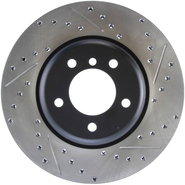 StopTech - StopTech Sport Drilled/Slotted Brake Rotor; Front Left