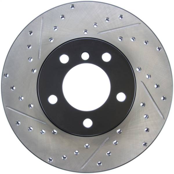 StopTech - StopTech Sport Drilled/Slotted Brake Rotor; Front Right