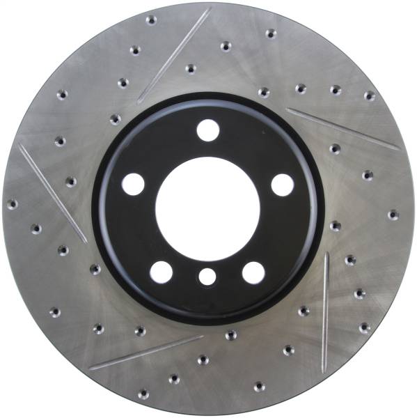 StopTech - StopTech Sport Drilled/Slotted Brake Rotor; Front Right