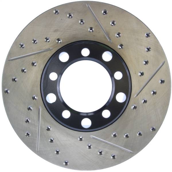 StopTech - StopTech Sport Drilled/Slotted Brake Rotor; Front Left