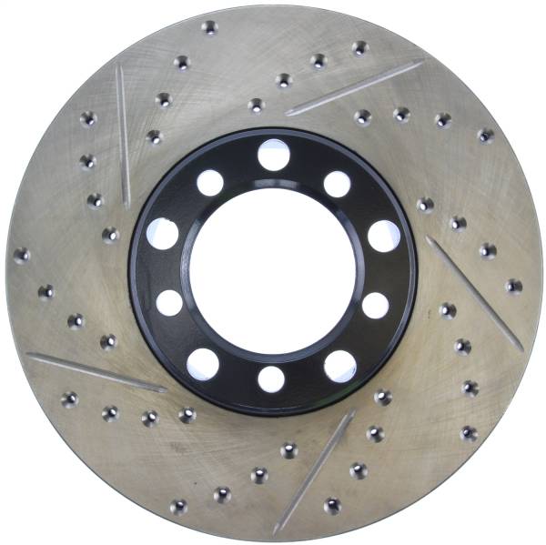 StopTech - StopTech Sport Drilled/Slotted Brake Rotor; Front Right