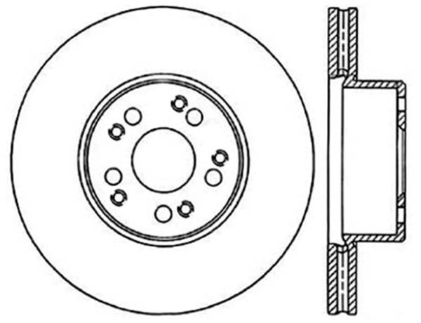 StopTech - StopTech Sport Drilled/Slotted Brake Rotor; Front Left