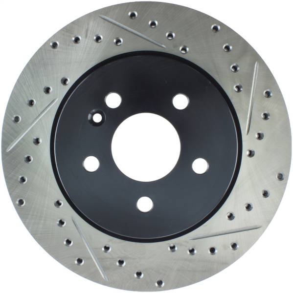 StopTech - StopTech Sport Drilled/Slotted Brake Rotor; Front Left