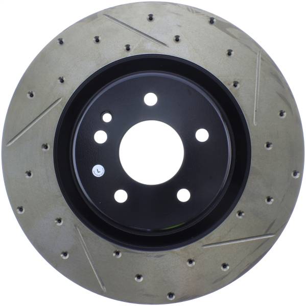 StopTech - StopTech Sport Drilled/Slotted Brake Rotor; Front Left