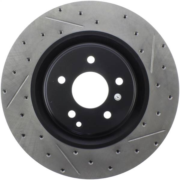 StopTech - StopTech Sport Drilled/Slotted Brake Rotor; Front Left