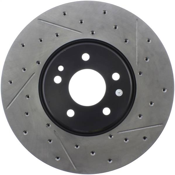 StopTech - StopTech Sport Drilled/Slotted Brake Rotor; Front Left